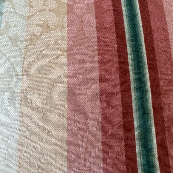 18” X 18” Damask pillow made with Ralph Lauren Mesa Aqua Aztec Southwest Striped - Picture 2 of 5